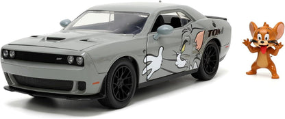 Tom & Jerry Dodge Challenger 1:24 Scale Jada Hollywood Rides Die Cast Vehicle