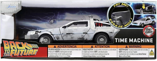Back To The Future - DeLorean Time Machine (Frosted) 1:24 Scale Jada Hollywood Rides Die Cast Vehicle