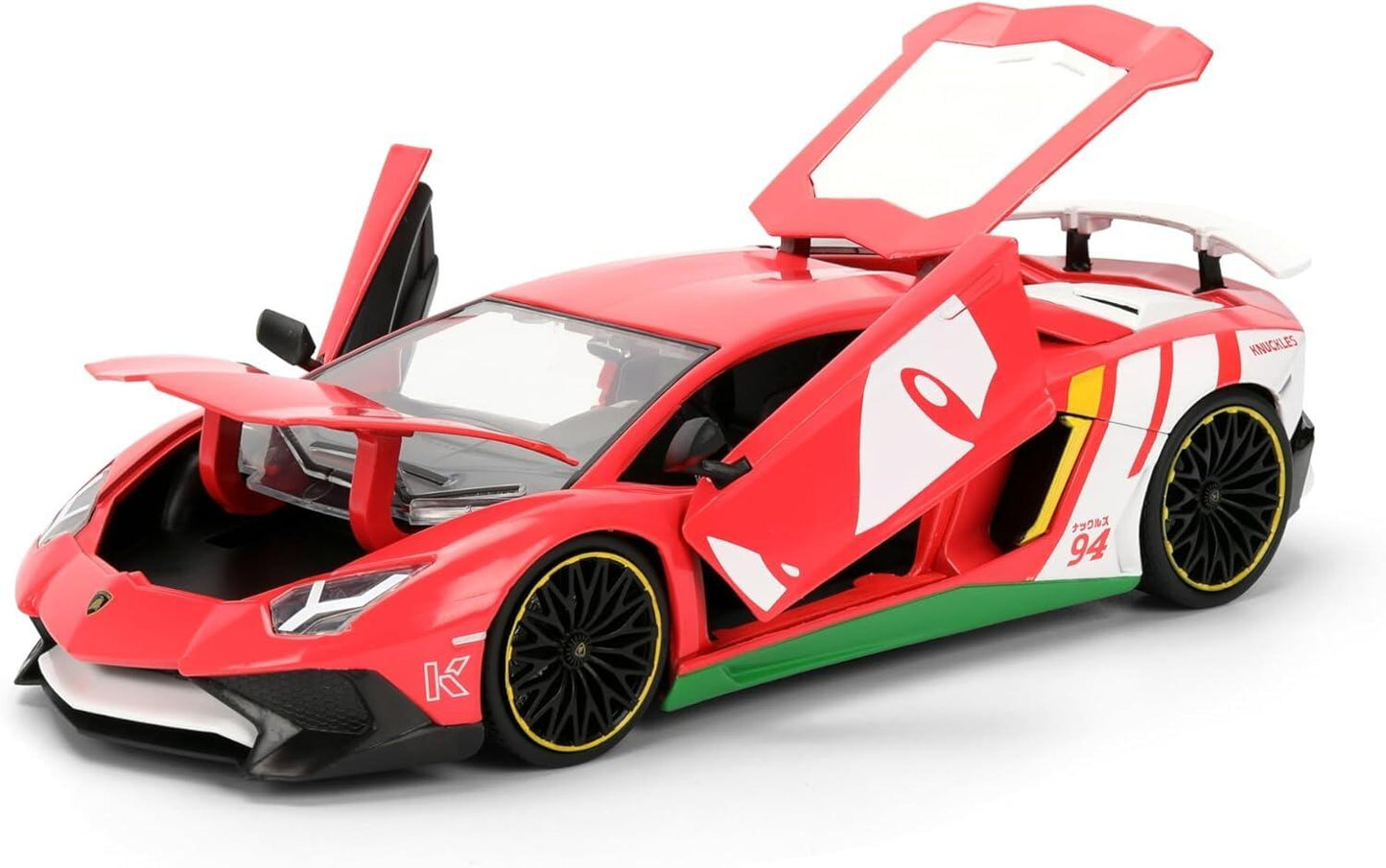Sonic The Hedgehog - Knuckles with Lamborghini Aventador SV 1:24 Scale Jada Hollywood Rides Die Cast Vehicle