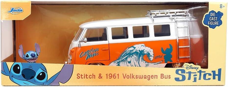 Lilo & Stitch Stitch & 1961 Volkswagen Bus Jada Hollywood Rides Die Cast Vehicle