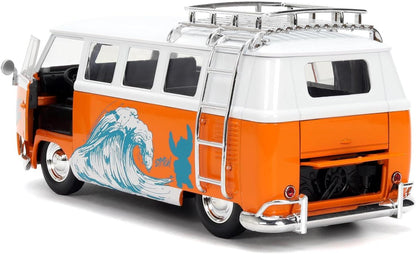 Lilo & Stitch Stitch & 1961 Volkswagen Bus Jada Hollywood Rides Die Cast Vehicle