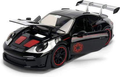 Star Wars 1:24 Scale Jada Hollywood Rides Die Cast Vehicle - Darth Vader & Porsche 911 GT3 RS (992)