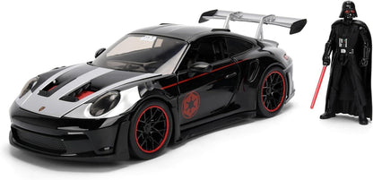 Star Wars 1:24 Scale Jada Hollywood Rides Die Cast Vehicle - Darth Vader & Porsche 911 GT3 RS (992)