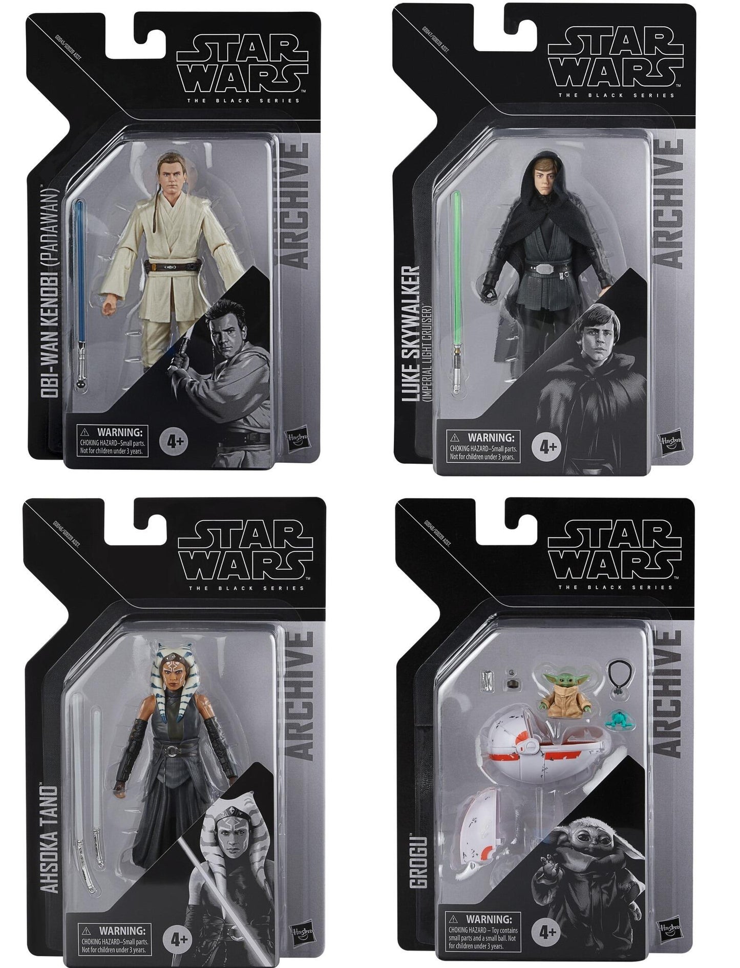 Star Wars Black Series 6 Inch Action Figure Archive Collection Wave 9 - Set of 4 With Collector Photo Card Set