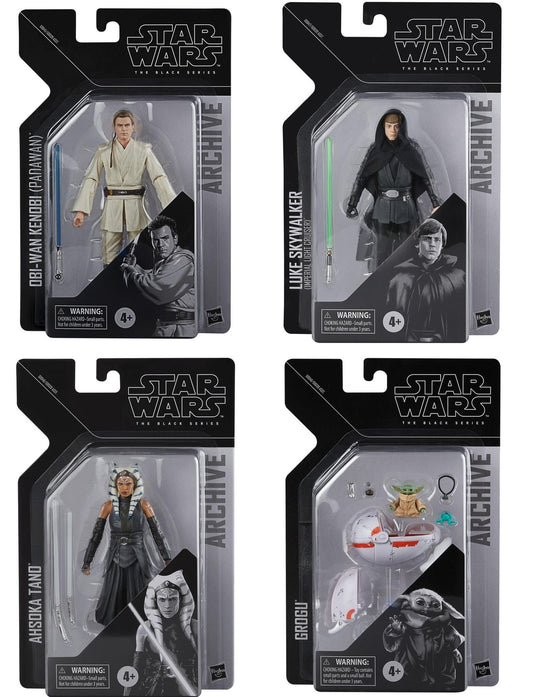 Star Wars Black Series 6 Inch Action Figure Archive Collection Wave 9 - Set of 4 With Collector Photo Card Set