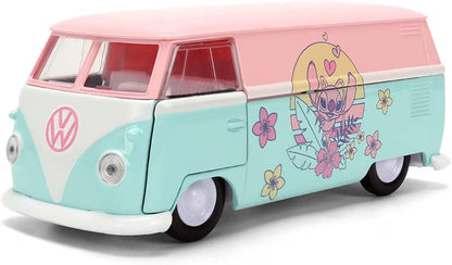 Lilo & Stitch Jada Hollywood Rides 1:32 Scale Die Cast Vehicle - 1961 Volkswagen Bus (Angel)