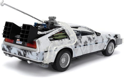 Back To The Future - DeLorean Time Machine (Frosted) 1:24 Scale Jada Hollywood Rides Die Cast Vehicle