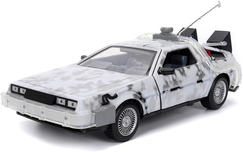 Back To The Future - DeLorean Time Machine (Frosted) 1:24 Scale Jada Hollywood Rides Die Cast Vehicle