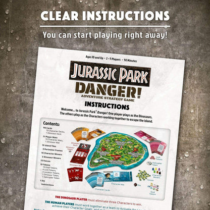 Jurassic Park Danger Adventure Strategy Board Game