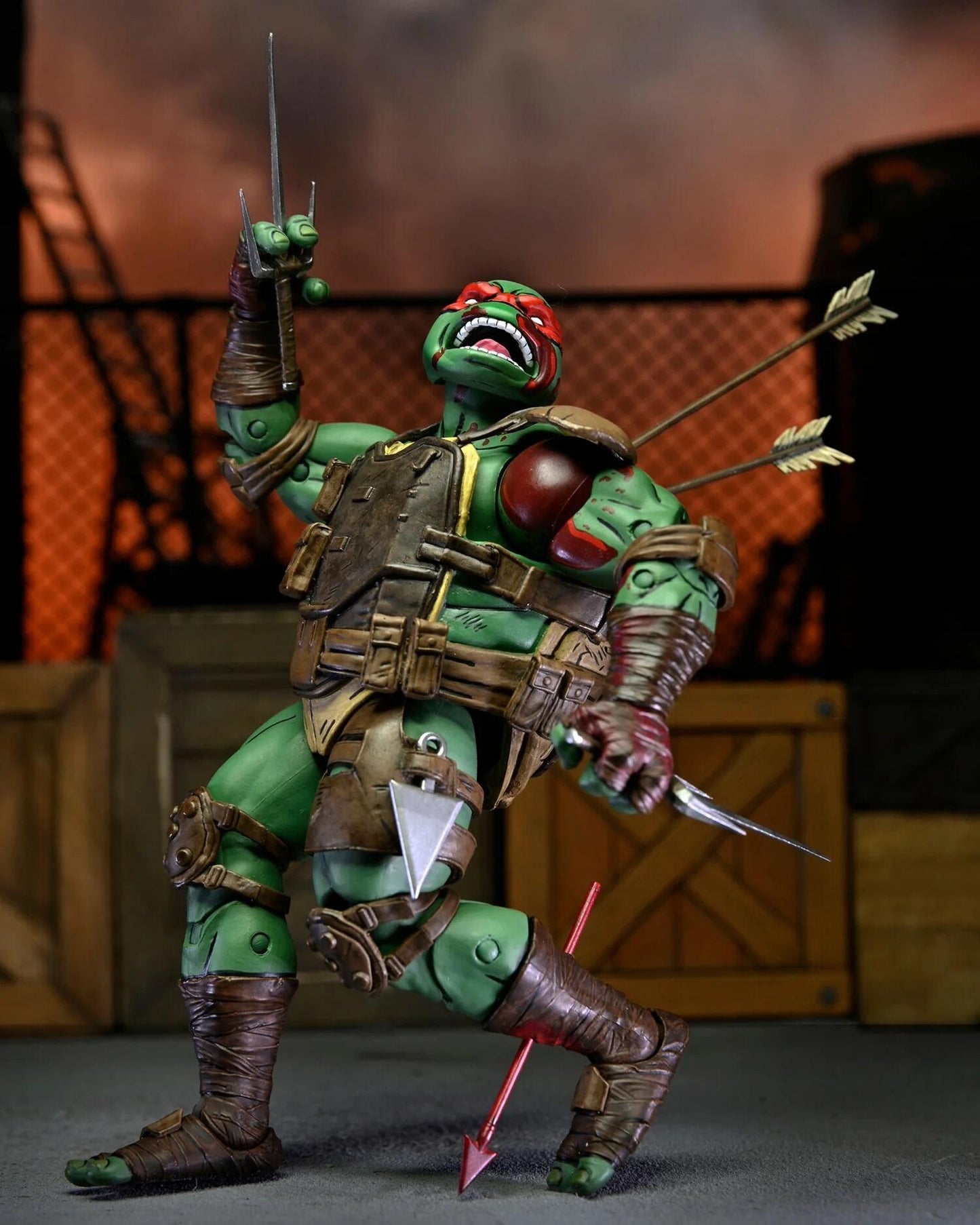 Teenage Mutant Ninja Turtles Comic 7 Inch Ultimate Action Figure - Raphael (First To Fall)