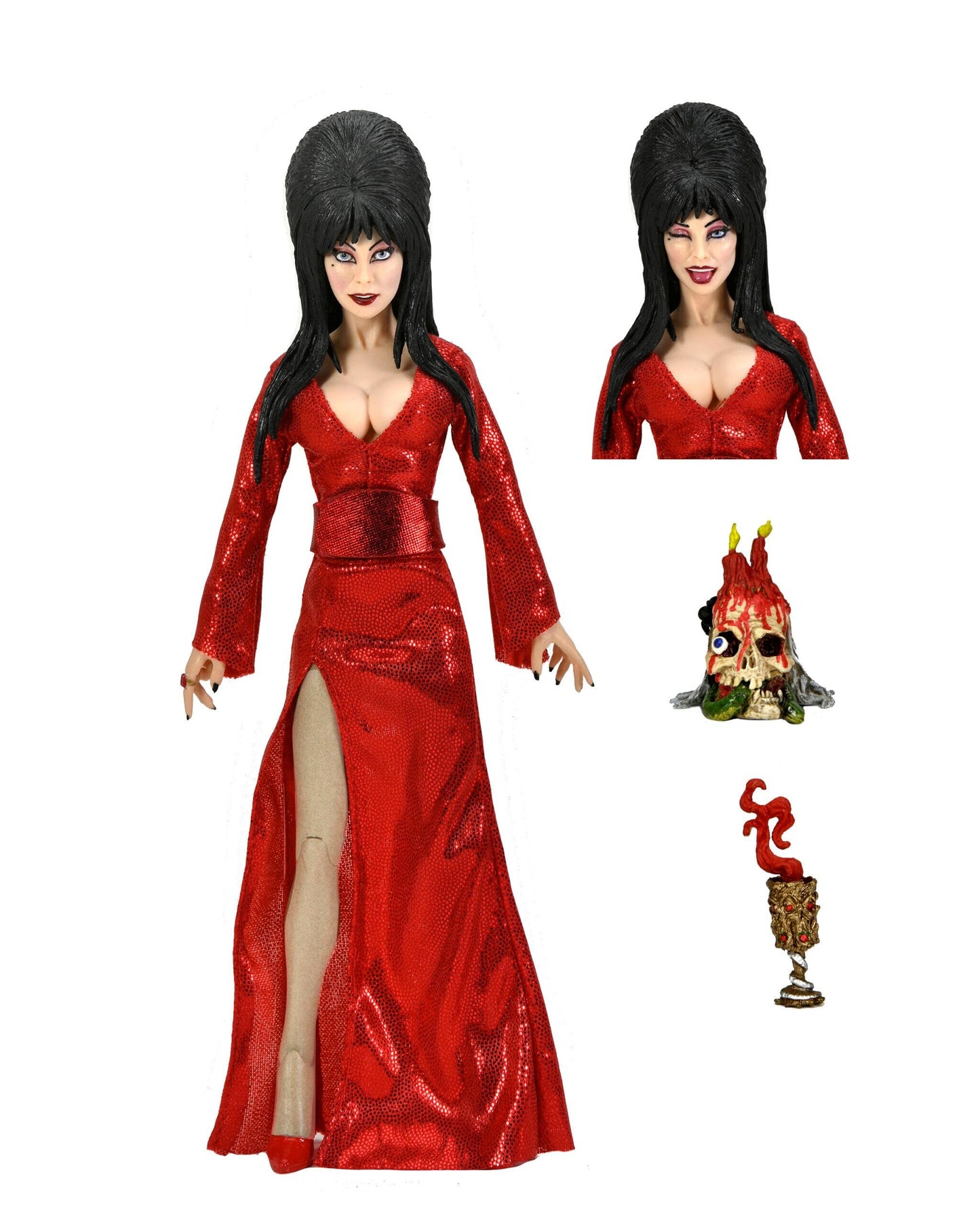 Elvira 8-Inch Scale Clothed Action Figure - Elvira (Red, Fright & Boo)