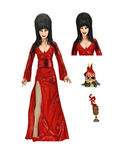 Elvira 8-Inch Scale Clothed Action Figure - Elvira (Red, Fright & Boo)