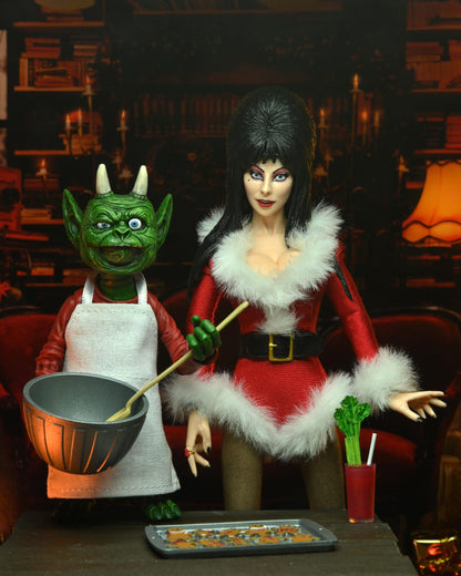 Elvira 8-Inch Scale Deluxe Clothed Action Figure - Elvira (Very Scary Xmas)