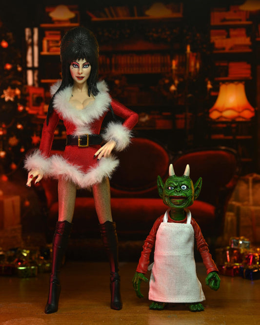 Elvira 8-Inch Scale Deluxe Clothed Action Figure - Elvira (Very Scary Xmas)