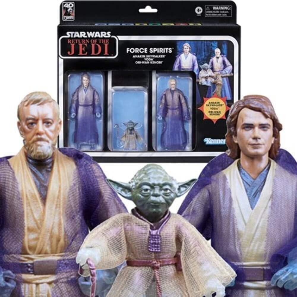 Star Wars The Black Series Exclusive 40th Anniversary Action Figure Set - Force Ghosts 3-Pack