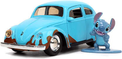 Lilo & Stitch Jada Hollywood Rides 1:32 Scale Die Cast Vehicle - 1959 Volkswagen Beetle & Stitch