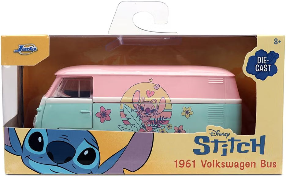 Lilo & Stitch Jada Hollywood Rides 1:32 Scale Die Cast Vehicle - 1961 Volkswagen Bus (Angel)