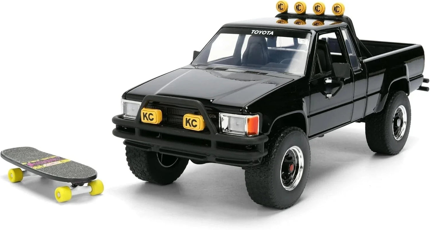 Back To The Future 1:24 Scale Jada Hollywood Rides Die Cast Vehicle - Marty's Skateboard & 1985 Toyota SR5 Pickup