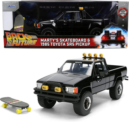 Back To The Future 1:24 Scale Jada Hollywood Rides Die Cast Vehicle - Marty's Skateboard & 1985 Toyota SR5 Pickup