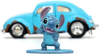 Lilo & Stitch Jada Hollywood Rides 1:32 Scale Die Cast Vehicle - 1959 Volkswagen Beetle & Stitch