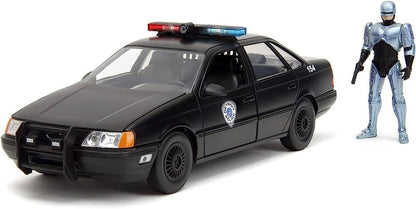Robocop - OCP Ford Taurus with Robocop Figure Hollywood Rides 1:24 Scale Die Cast Vehicle