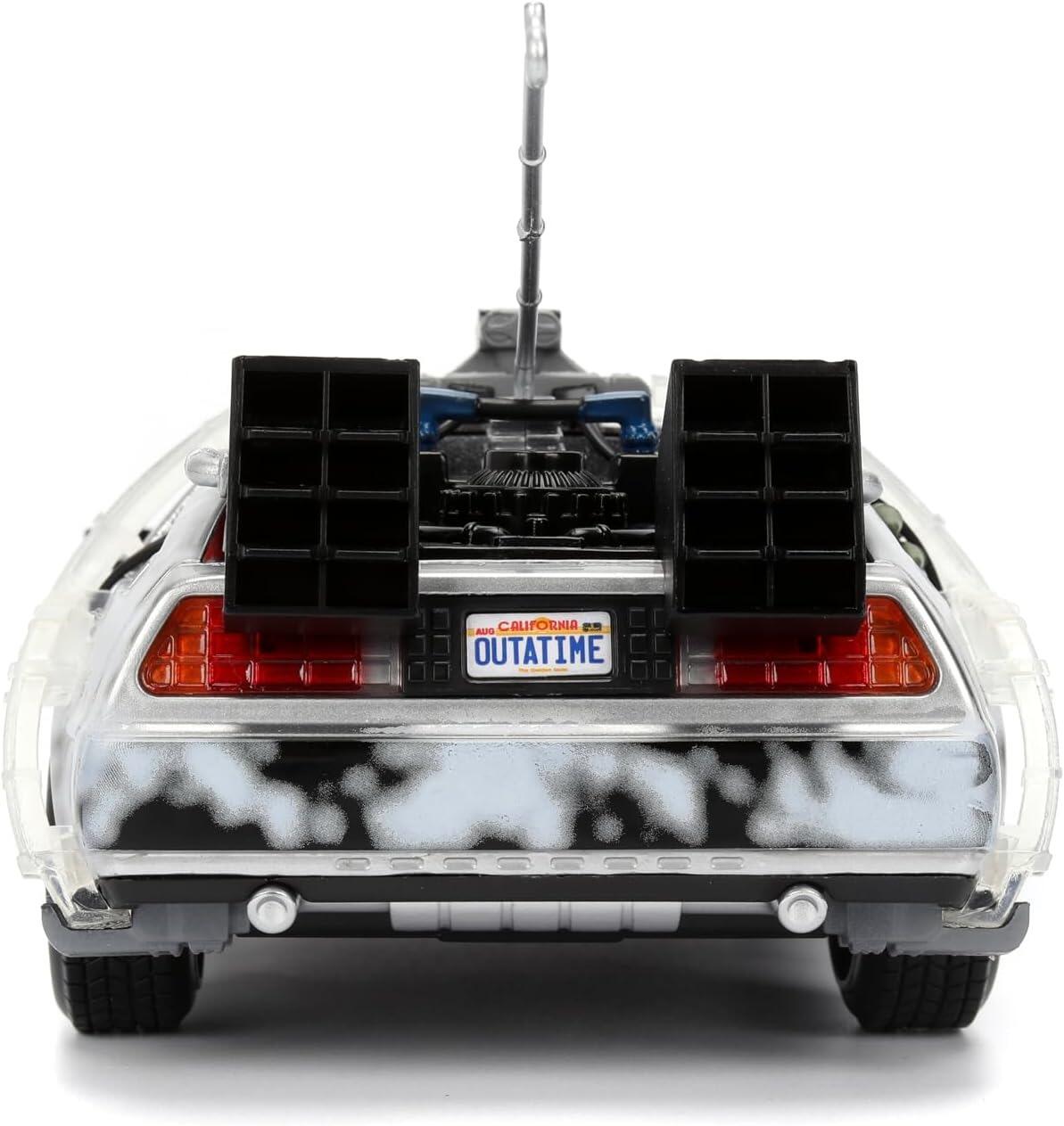 Back To The Future - DeLorean Time Machine (Frosted) 1:24 Scale Jada Hollywood Rides Die Cast Vehicle