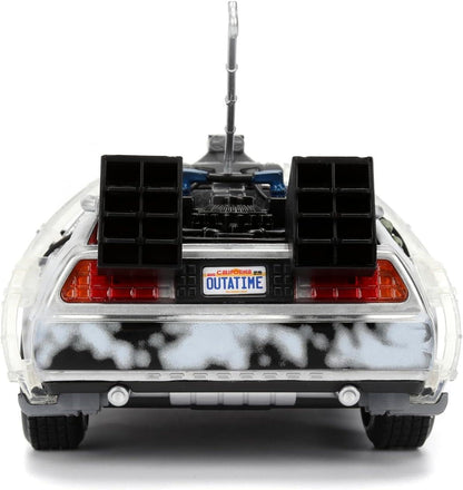 Back To The Future - DeLorean Time Machine (Frosted) 1:24 Scale Jada Hollywood Rides Die Cast Vehicle