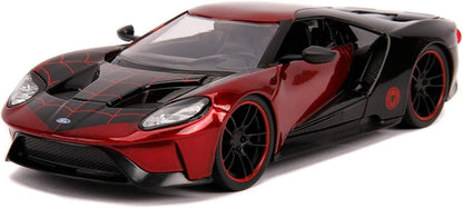 Spider-Man - 2017 Ford GT w/ Miles Morales Hollywood Rides 1:24 Scale Die Cast Vehicle