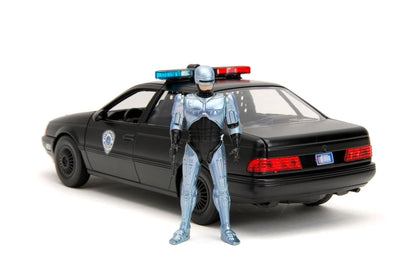 Robocop - OCP Ford Taurus with Robocop Figure Hollywood Rides 1:24 Scale Die Cast Vehicle