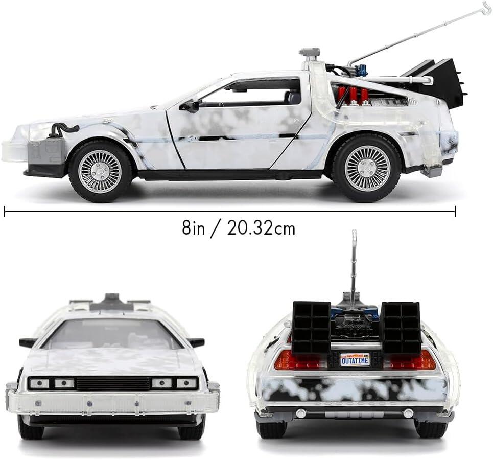 Back To The Future - DeLorean Time Machine (Frosted) 1:24 Scale Jada Hollywood Rides Die Cast Vehicle