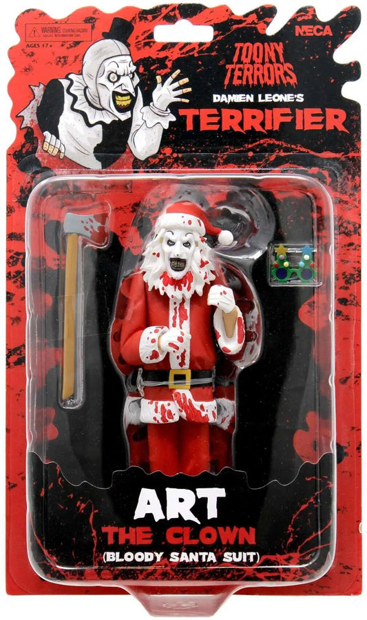 Terrifier Toony Terrors 6 Inch Scale Action Figure - Art The Clown (Bloody Santa Suit)