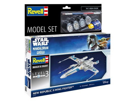 Revell Star Wars 1:57 Scale Mando & Grogu Movie 1/57 Scale Model Set - New Republic X-Wing