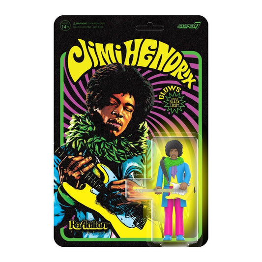 Jimi Hendrix Are You Experienced ReAction Action Figure Wave 1 - Jimi Hendrix (Black Light)