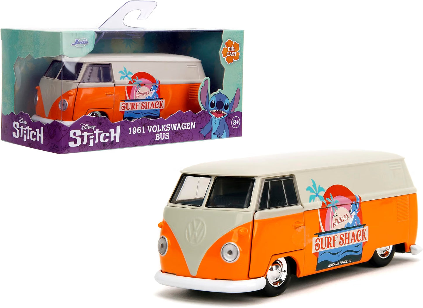 Lilo & Stitch Jada Hollywood Rides 1:32 Scale Die Cast Vehicle - 1961 Volkswagen Bus