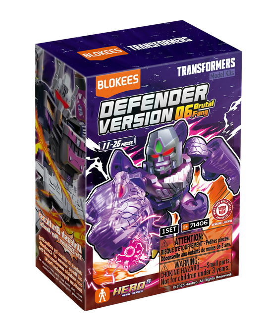 Transformers Defender Version: 06 Brutal Fang Blokees Model Kit - Blind Box