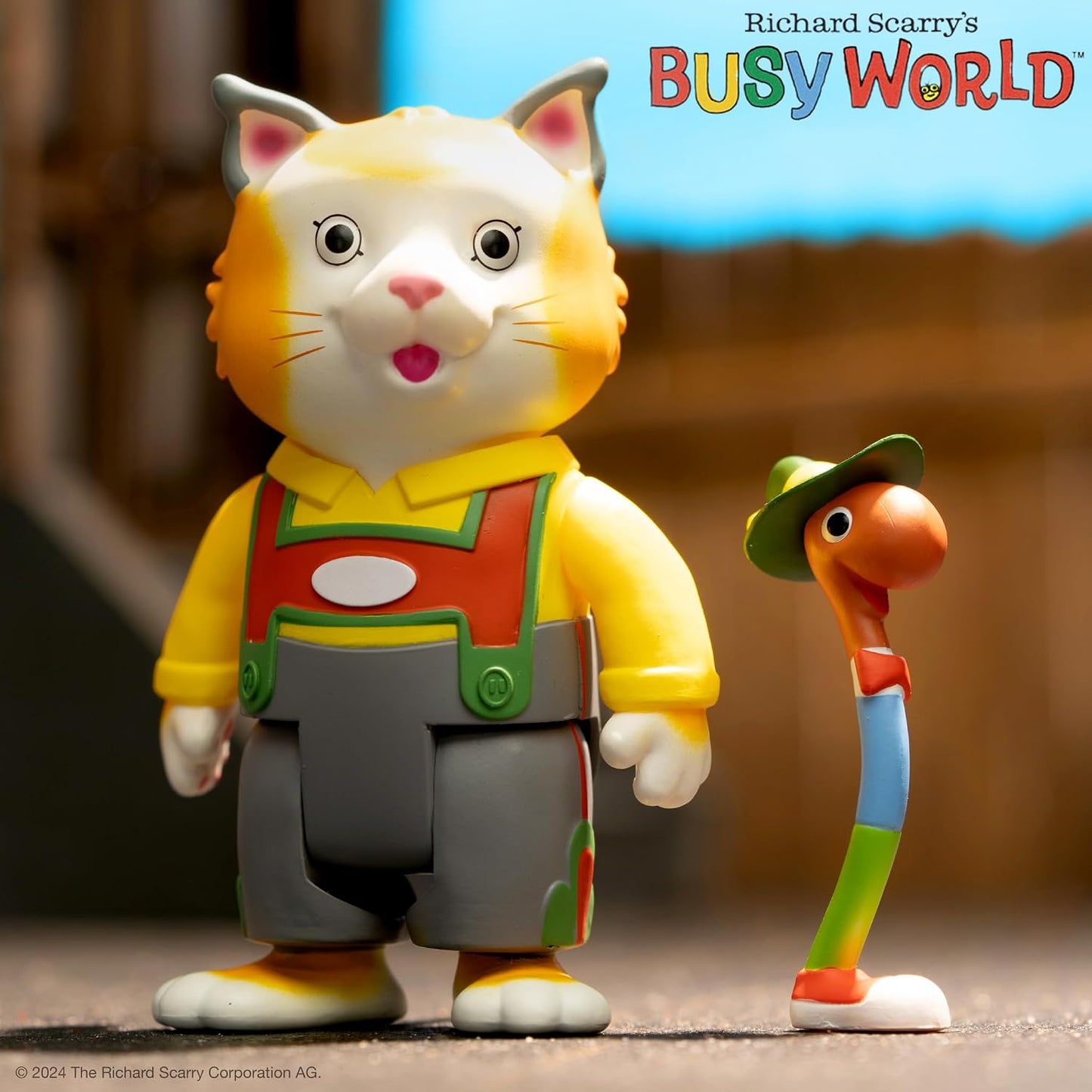 Richard Scarry Reaction Action Figure w1- Huckle Cat