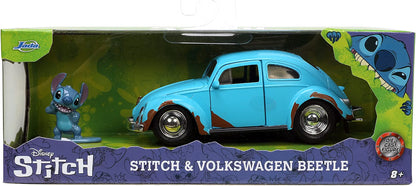 Lilo & Stitch Jada Hollywood Rides 1:32 Scale Die Cast Vehicle - 1959 Volkswagen Beetle & Stitch
