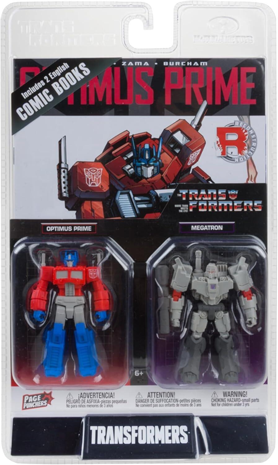 Transformers Page Punchers 3 Inch Action Figure 2-pack - Optimus Prime & Megatron