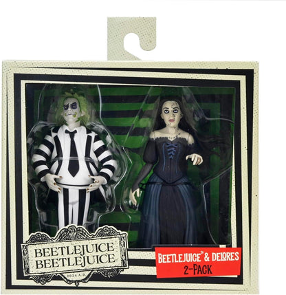 Beetlejuice Beetlejuice Toony Terrors 6 Inch Scale Action Figure 2 Pack - Beetlejuice & Delores