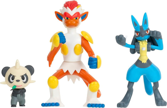 Pokémon Battle Ready Figure Multipack - Pancham, Infernape & Lucario