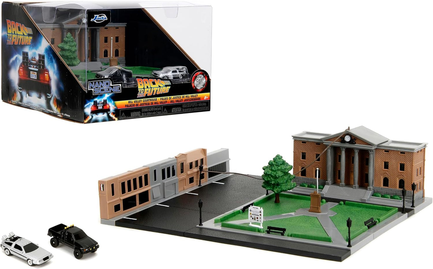 Back To The Future Jada Hollywood Rides Die Cast Nano Scene - Hill Valley Court House