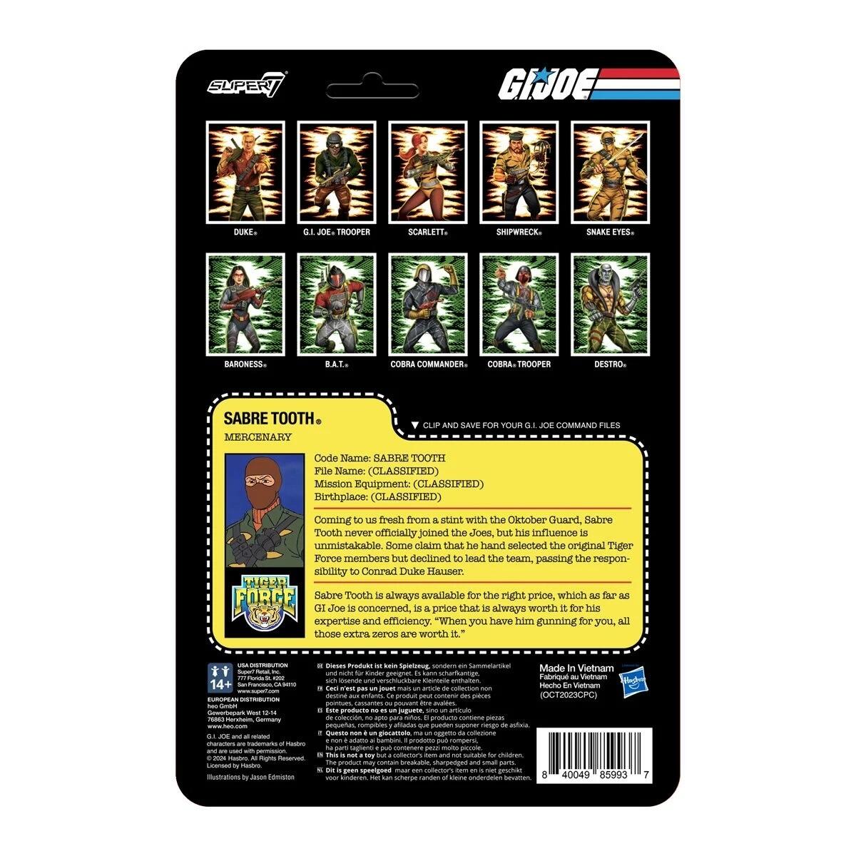 G.I. Joe ReAction Action Figure Wave 8 - Sabre Tooth