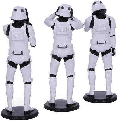 Star Wars The Original Stormtrooper 5.5 Inch Resin Collectible Figurine - Three Wise Stormtroopers (Standing)