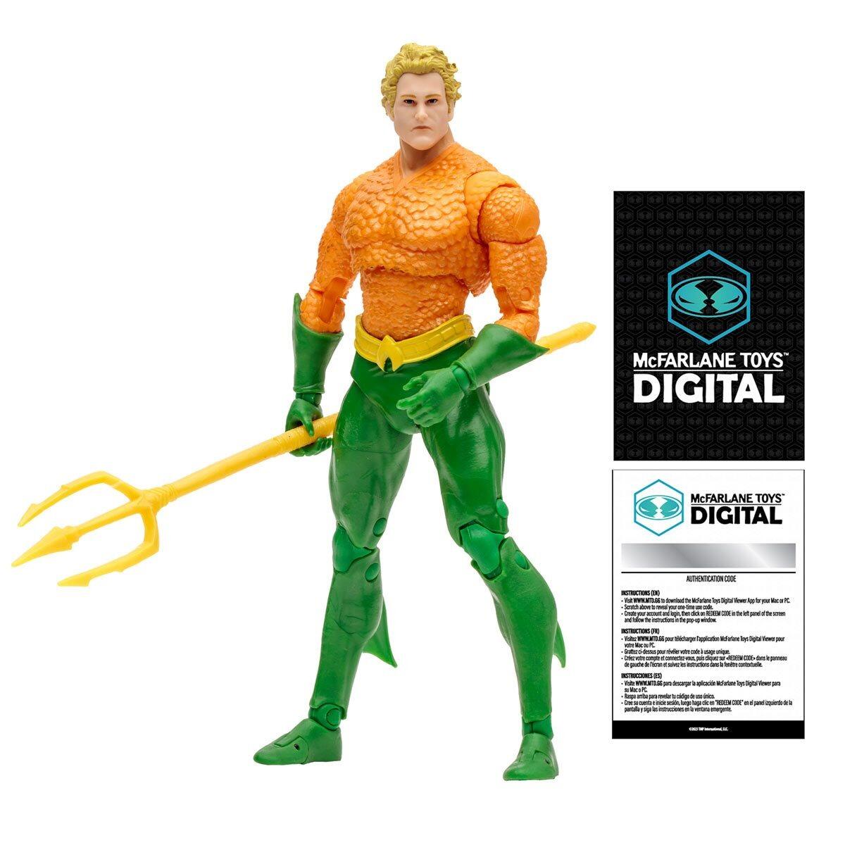 DC Direct Rebirth 7 Inch Digital Collectible Action Figure Wave 1 - Classic Aquaman