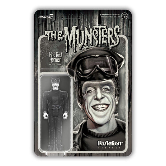 The Munsters Reaction Action Figure - Biker Herman Greyscale