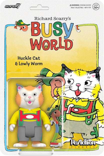Richard Scarry Reaction Action Figure w1- Huckle Cat