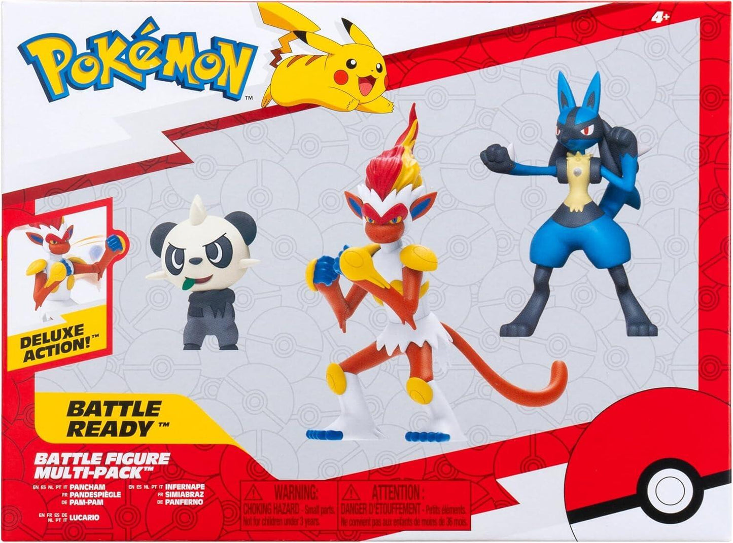 Pokémon Battle Ready Figure Multipack - Pancham, Infernape & Lucario