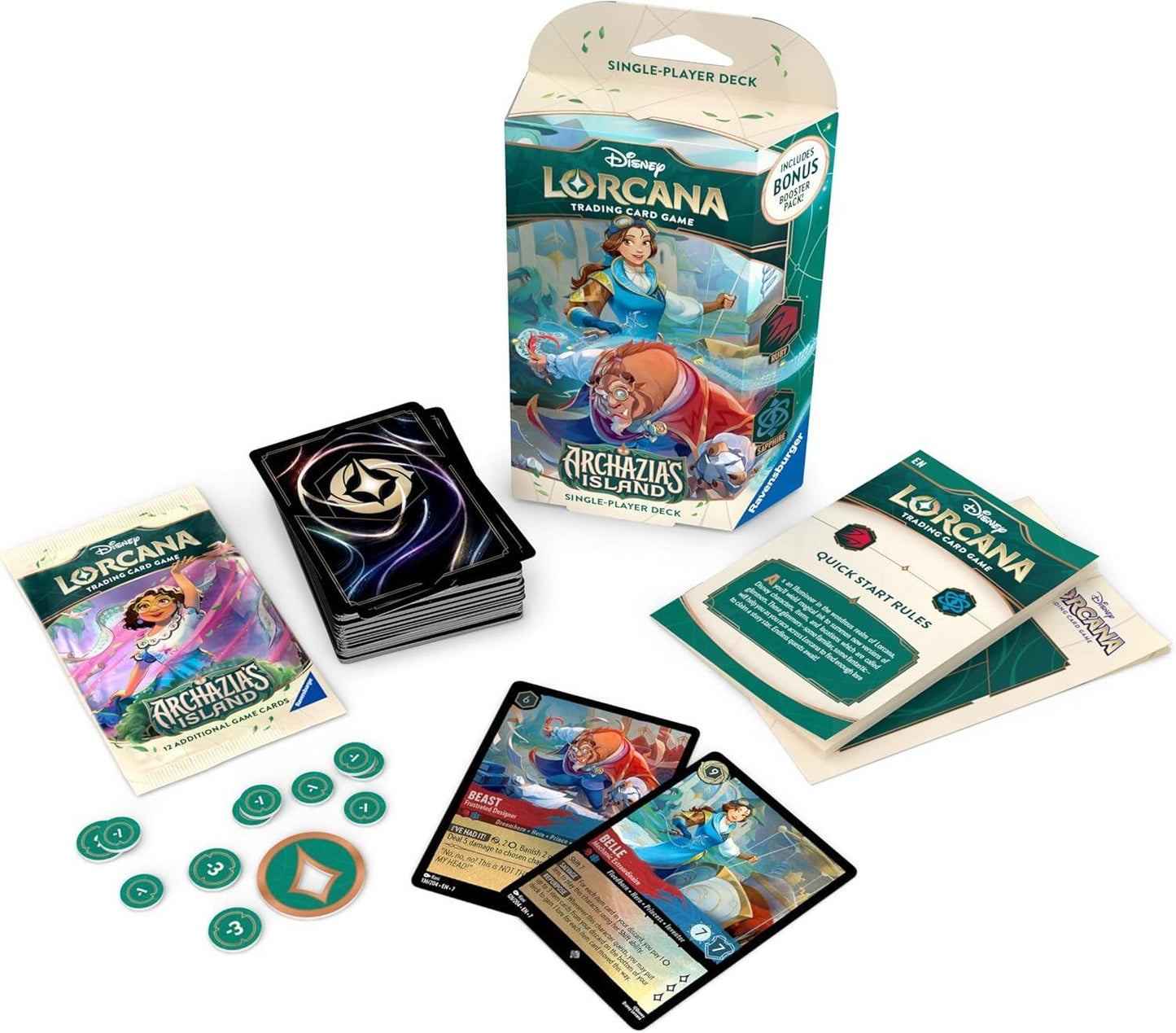 Disney Lorcana Archazia's Island Trading Card Game - Starter Deck (Belle & Beast)