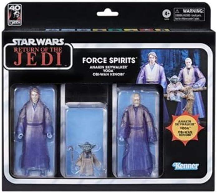 Star Wars The Black Series Exclusive 40th Anniversary Action Figure Set - Force Ghosts 3-Pack