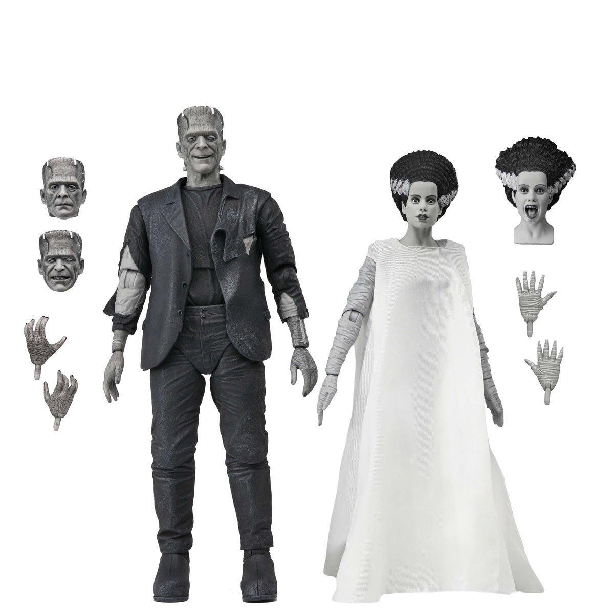 *PRE-ORDER Universal Monsters Ultimate 7 Inch Scale Action Figure 2 Pack - Frankenstein and His Mate (Black And White)